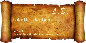 Labritz Dalibor névjegykártya